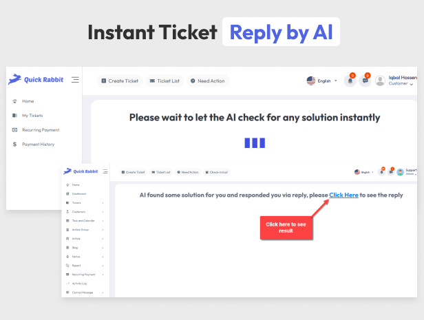 Quick Rabbit - AI Powered Support Ticketing with Knowledgebase and Live Chat - 6